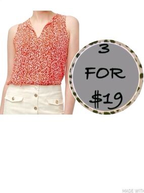 3/$19 Kenar sleeveless silky tunic tank top blouse